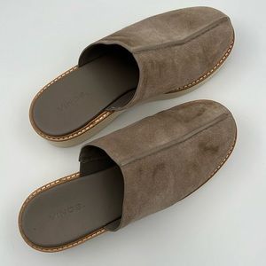 Vince Suede Platform Mules 8